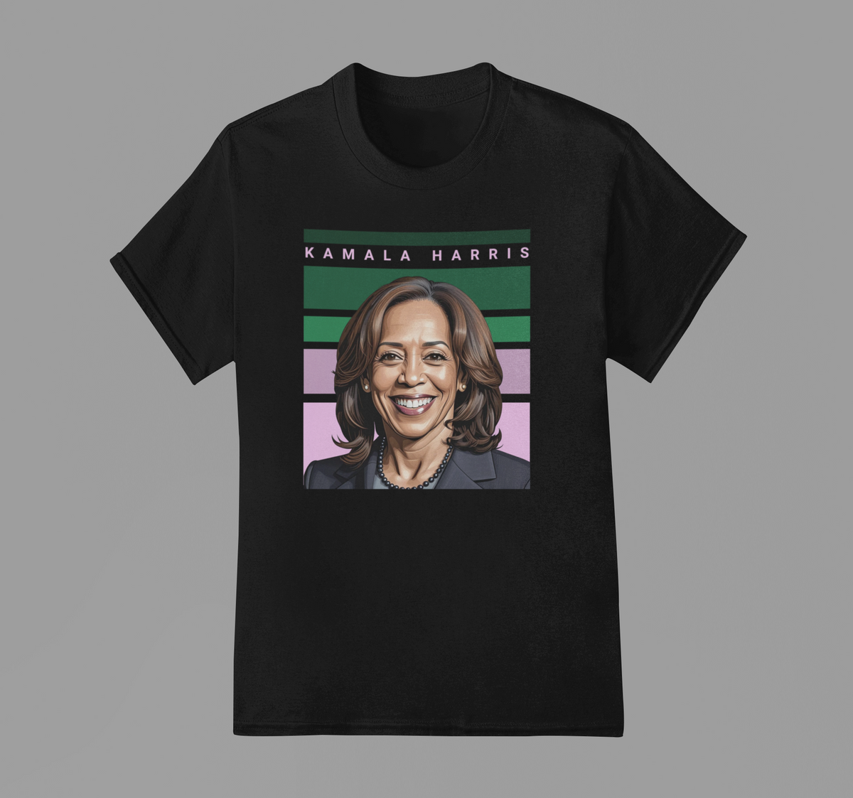 Kamala Harris Shirt - Retro Line Pink and Green Edition - 550strong