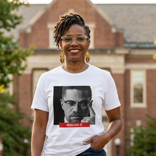 Malcolm X Tribute Tee | Black History Activist T-Shirt | Freedom and Justice Graphic Shirt