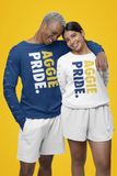 Aggie Pride, Mom, Dad, Aunt, Uncle, Cousin, and Grand Blue Long Sleeve Shirt