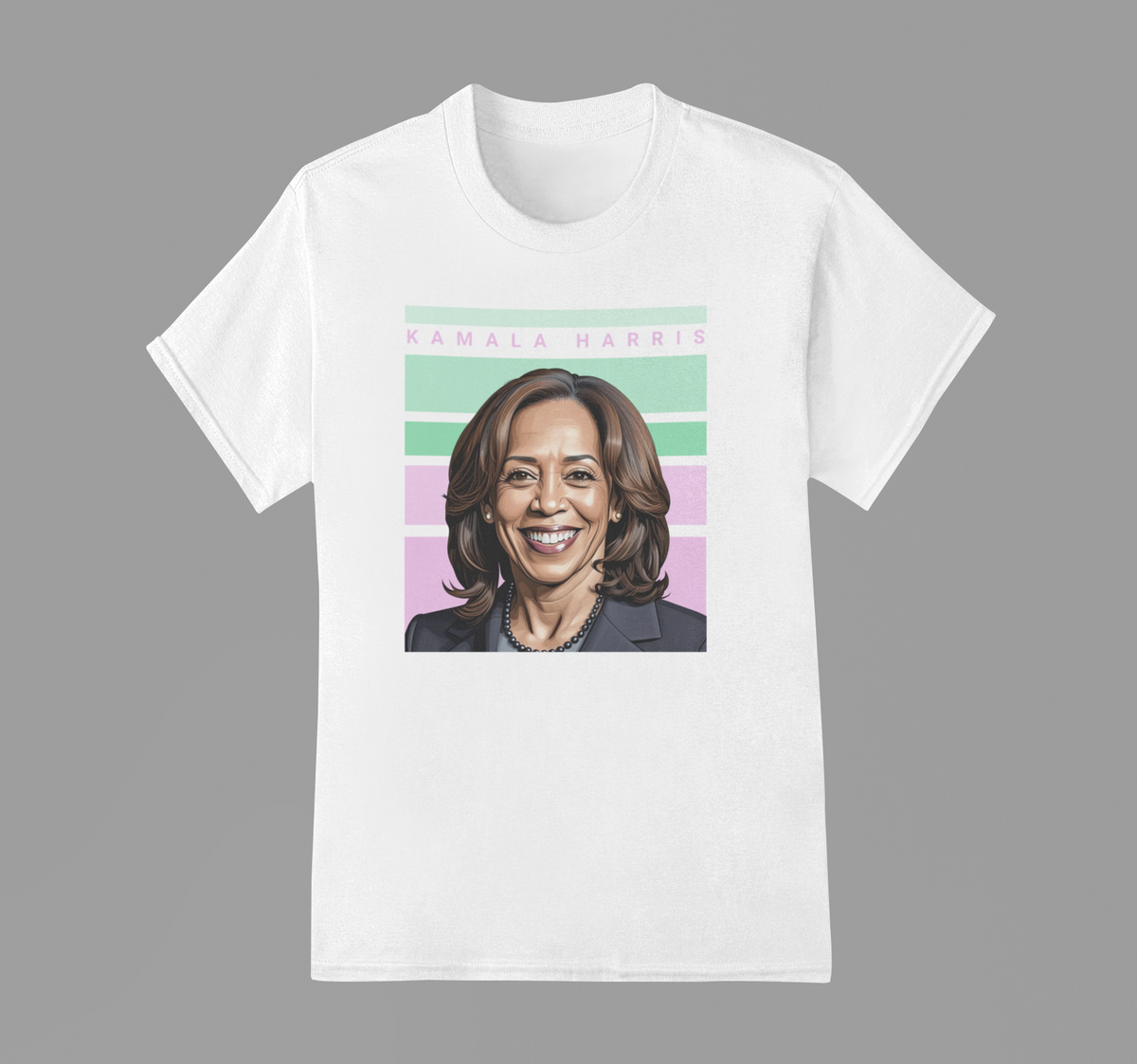 Kamala Harris Shirt - Retro Line Pink and Green Edition - 550strong