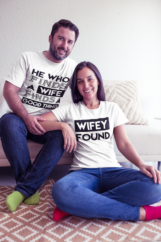 Family - He Who Finds A Wife/Wifey Found T-Shirt - White Edition - 550strong