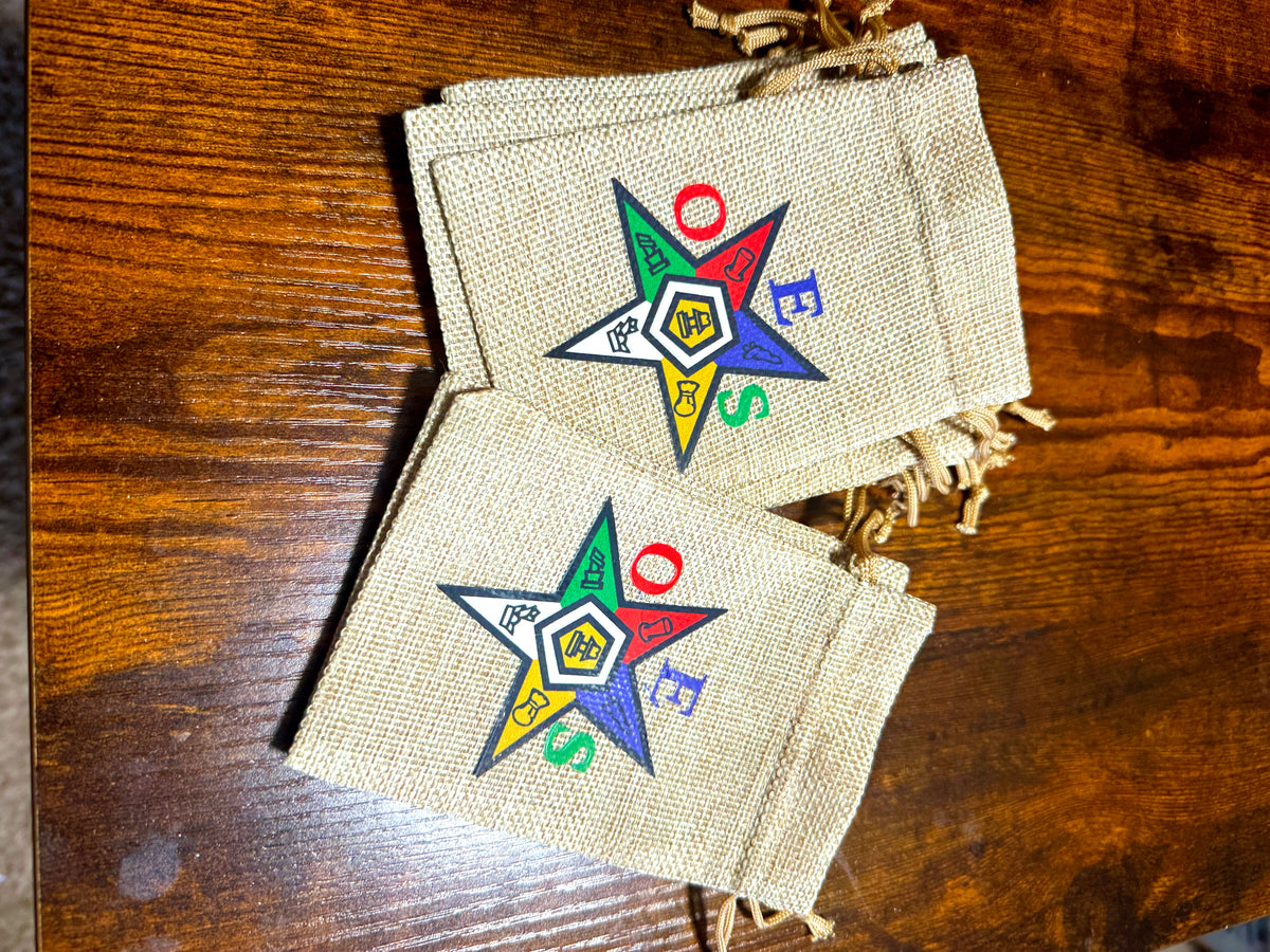 Order of Eastern Star (OES) Gift Bags | OES Burlap Bag
