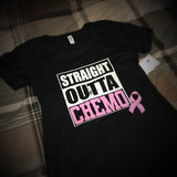 Awareness - Straight Outta Chemo (Breast Cancer Awareness) - T-Shirt - 550strong