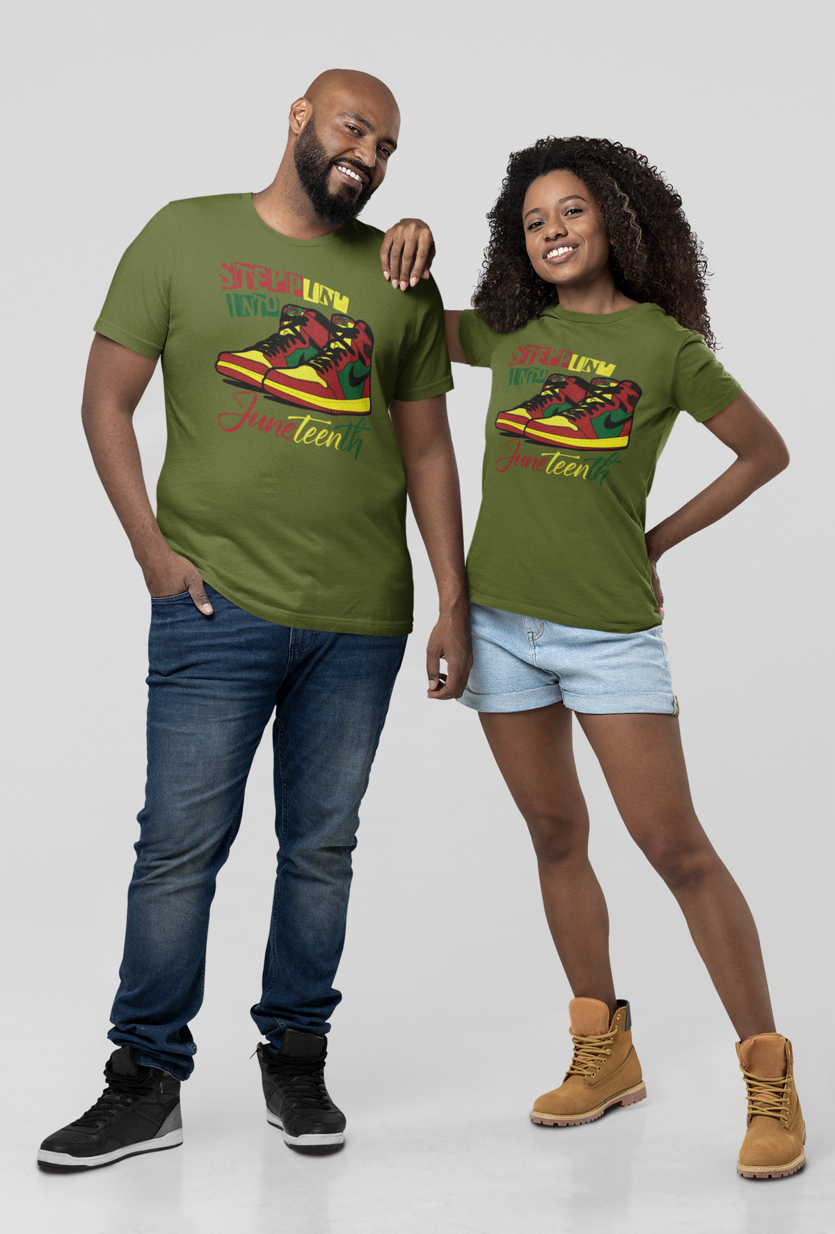 Juneteenth Shirt - Steppin Into Juneteenth - AF1 - J1 - 550strong