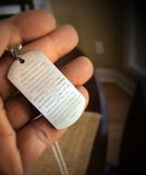Pendant - Our Fathers Prayers Dog Tag - 550strong