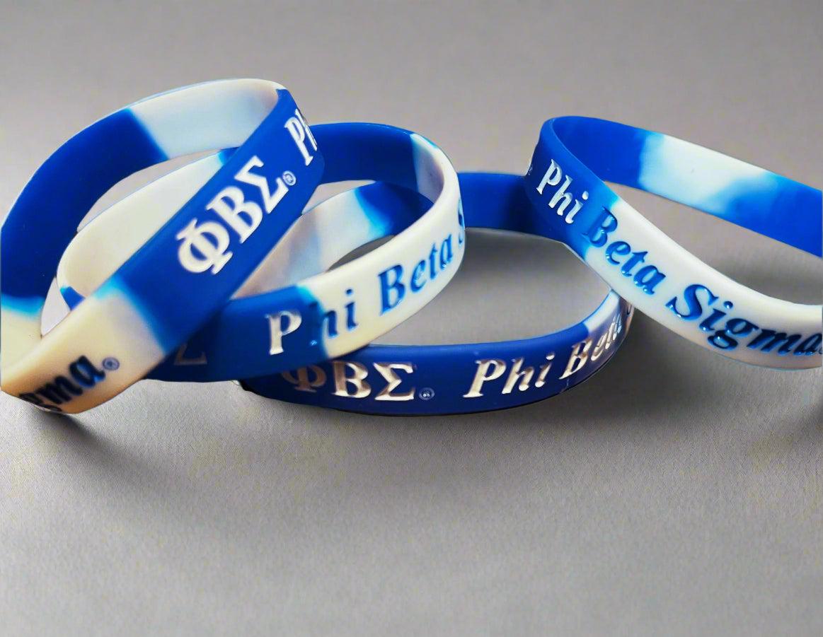 Phi Beta Sigma Bracelet Wristband / Phi Beta Sigma Soft PVC Bracelet - 550strong