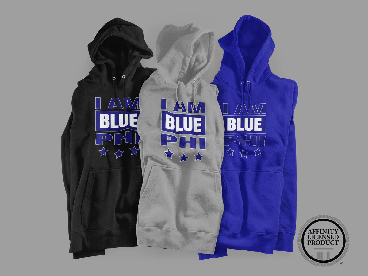 Greek - Phi Beta Sigma Greek I AM Blue Phi Hoodie - 550strong