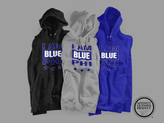 Greek - Phi Beta Sigma Greek I AM Blue Phi Hoodie - 550strong
