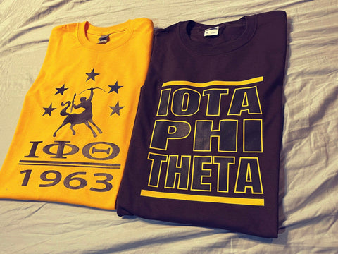 IOTA (Iota Phi Theta) 1963 and Retro Two shirt bundle.